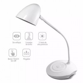 лампа JL-815А със сензорен бутон, мощност 9W 15 броя LED, три режима на сила на светене, гъвкаво тяло с акумулаторна батерия
